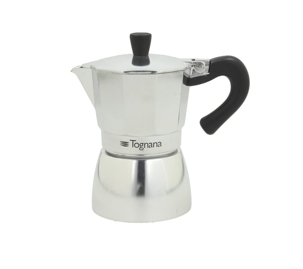 Miniatyrbillede 1 af 2: Tognana Porcellane V4430121ALL manuel kaffemaskine Moka gryde Sort, Sølv