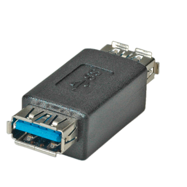 ROLINE USB 3.0 Adapter, Type A F to Type A F Sort