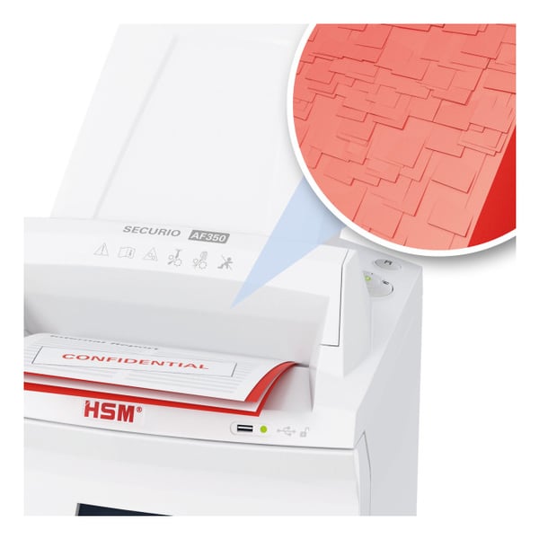 Miniatyrbillede 5 af 5: HSM SECURIO AF35 papirmakulator Delvist makulering 56 dB 24 cm Hvid