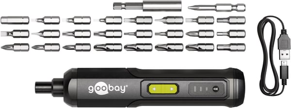 Goobay 77816 elektrisk skruetrækker & slagbor 300 rpm Sort