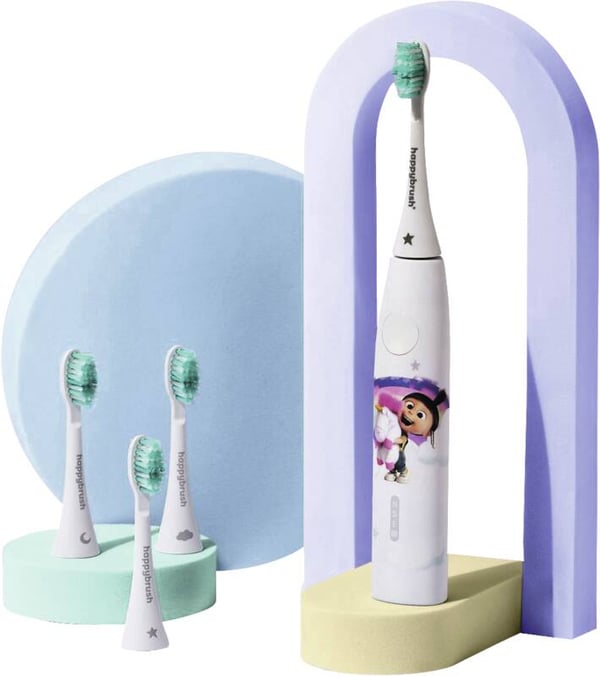 Miniatyrbillede 2 af 3: happybrush Eco vibe Barn Sonisk tandbørste Hvid