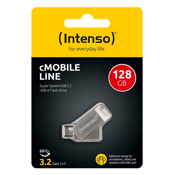 Intenso cMobile Line USB-sticka 128 GB USB Type-A / USB Type-C 3.2 Gen 1 (3.1 Gen 1) Silver