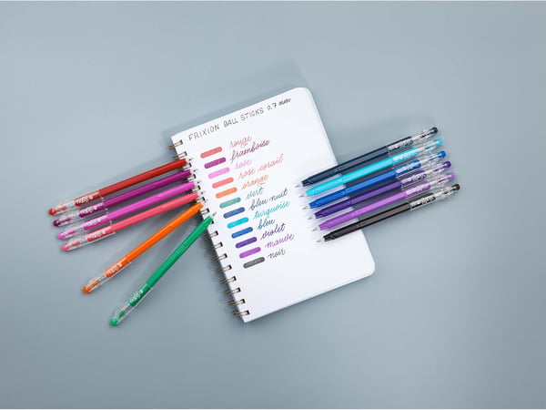 Pilot FriXion Ball Stick Mellem Lukket gelepen Sort 12 stk