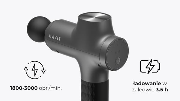 Miniatyrbild 8 av 11: Havit MG1503 massageapparater Universal Svart