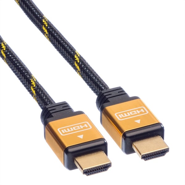 ROLINE 11.04.5562 HDMI-kabel 2 m HDMI Typ A (standard) Svart, Guld