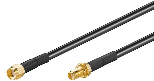 Miniatyrbillede 1 af 6: Goobay 51675 koaxial kabel LMR195 1 m RP-SMA Sort