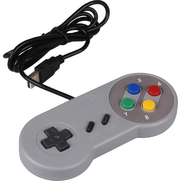 Miniatyrbild 1 av 2: Joy-iT SBC-GAMEPAD-SNES spelkonsoler Grå USB 2.0 Spelplatta Analog PC