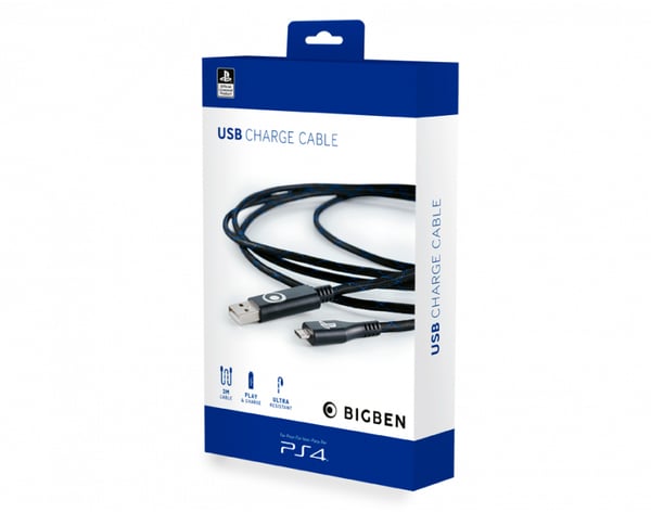 Miniatyrbillede 3 af 4: NACON 192009992 USB-kabel 3 m USB A Micro-USB A Sort