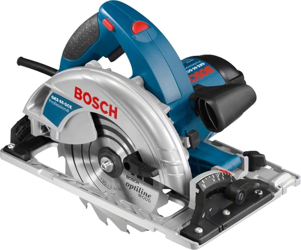 Miniatyrbild 1 av 5: Bosch GKS 65 GCE + FSN 1400 19 cm Svart, Blå 5000 RPM 1800 W