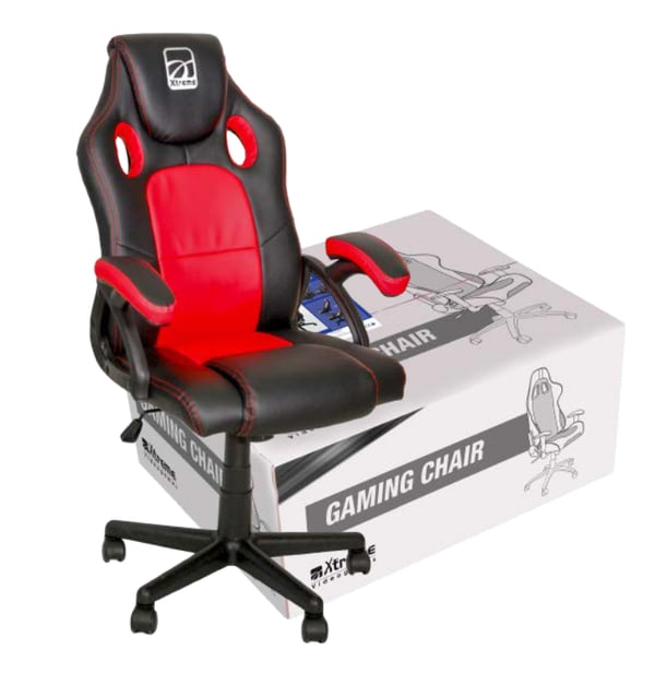 Xtreme MX12 KOR PC gamingstol Polstret sæde Sort, Rød