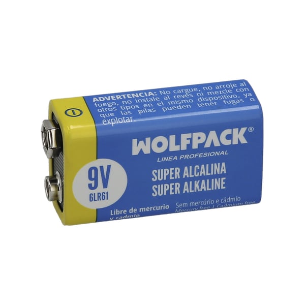 Wolfpack Pila Alcalina 6LR61 (Blister 1 Pieza)