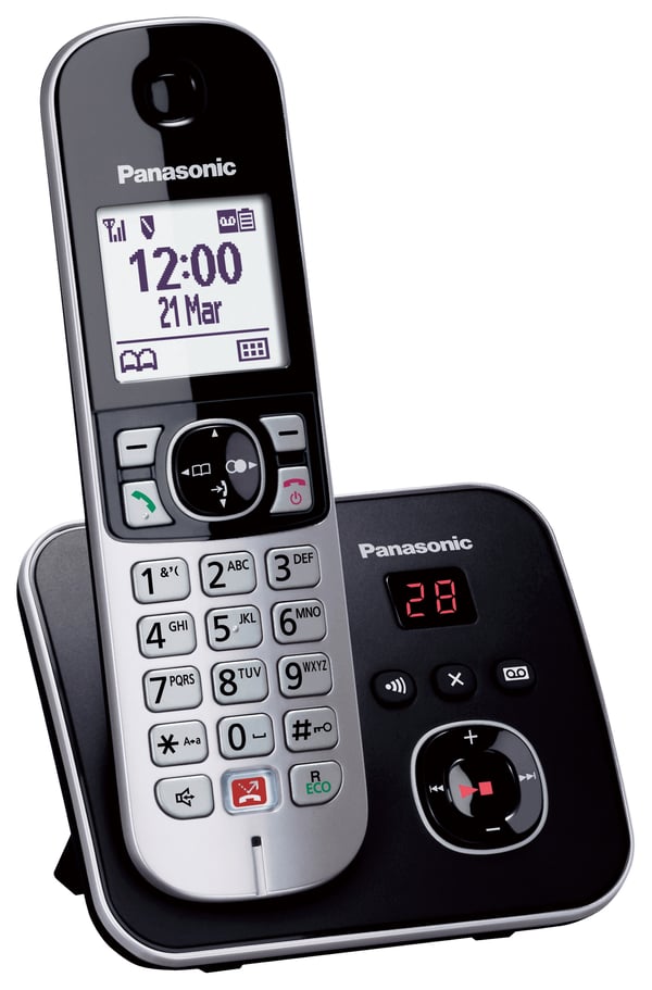 Miniatyrbillede 2 af 3: Panasonic KX-TG6861 DECT telefon Nummervisning Sort, Grå