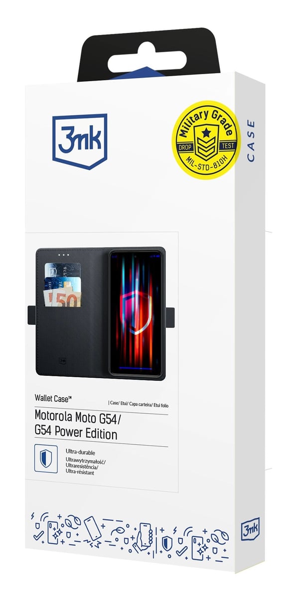 Miniatyrbillede 12 af 12: 3MK Wallet Case mobiltelefon etui 16,5 cm (6.5") Tegnebogsetui Sort