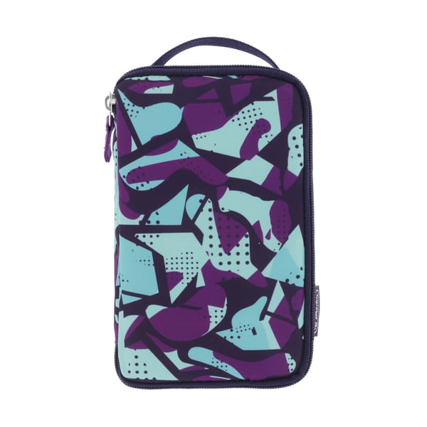Herlitz 2 Go CamoPurple Mjukt pennfack Polyester Blå, Lila