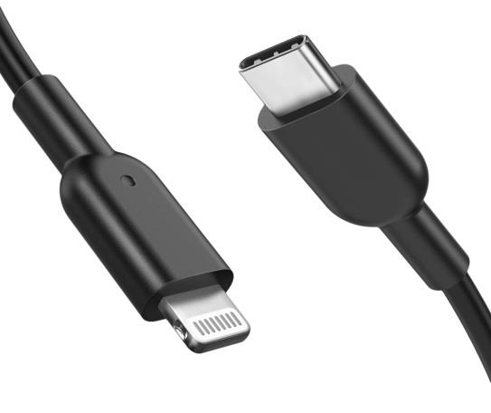 DLH DY-TU4090B Lightning kabel 1 m Sort DLH DY-TU4090B Lightning kabel 1 m Sort
