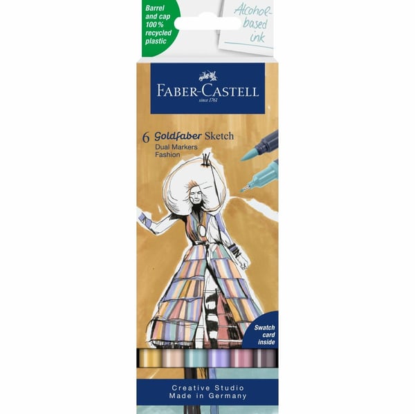 Faber-Castell 164808 filtpenna Multifärg 6 styck