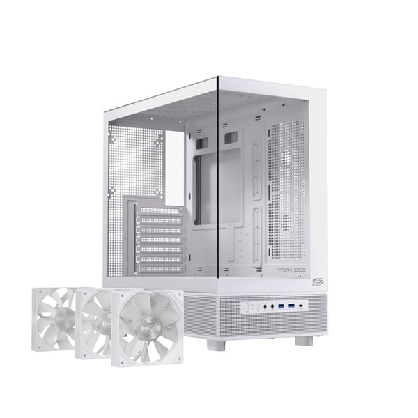 Miniatyrbillede 8 af 9: Einarex EXCS-PR-500R-W computeretui Midi Tower Hvid