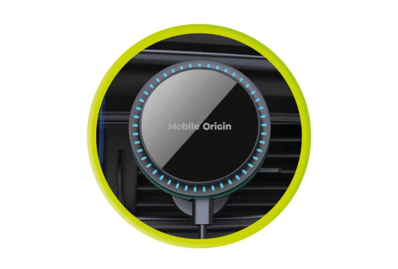 Mobile Origin MO-WCVCH-CA18 mobiililaitteen laturi Älykello, Älypuhelin Musta Tupakansytytin Langaton lataaminen Pikalataus Auto