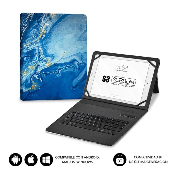 SUBBLIM SUBKT5-BTTB01 tastatur til mobil enhed QWERTY Spansk Bluetooth Flerfarvet