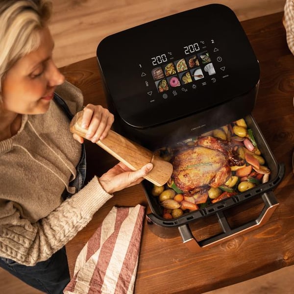 Miniatyrbild 9 av 16: Cecotec Cecofry&Grill Smokin' 11000 Plus Single 11 l Fristående 2900 W Varmluftsfritös Svart