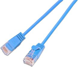 Miniatyrbild 2 av 2: SLIM Patchcords SLIM-L-UU-K6A 1.5 BL nätverkskablar Blå 1,5 m Cat6 U/UTP (UTP)