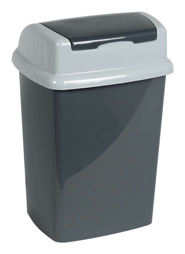 Miniatyrbild 6 av 9: MAUL 9520587 papperkorgar 5 l Rektangulär Plast, Polypropylen (PP) Mörkgrå, Vit