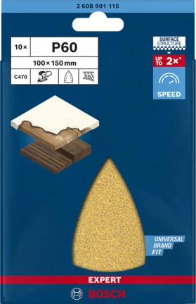 Bosch 2 608 901 115 slipskiva Trä Sandpapper