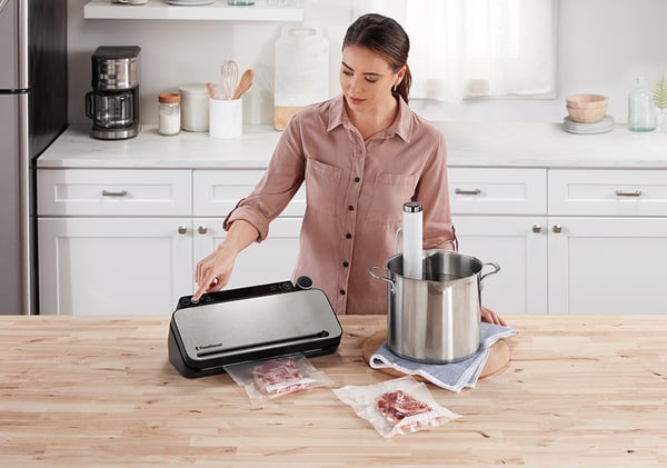 Miniatyrbillede 2 af 6: FoodSaver VS3190X vakuum forsegler Sort, Rustfrit stål