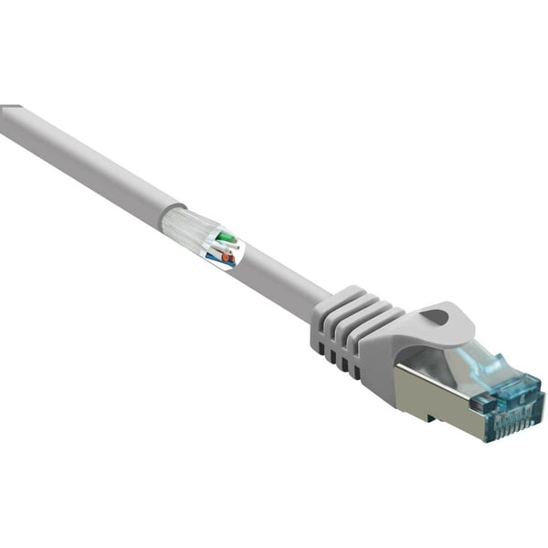 Renkforce RF-5047510 nätverkskablar Grå 0,25 m Cat6a S/FTP (S-STP) Rund
