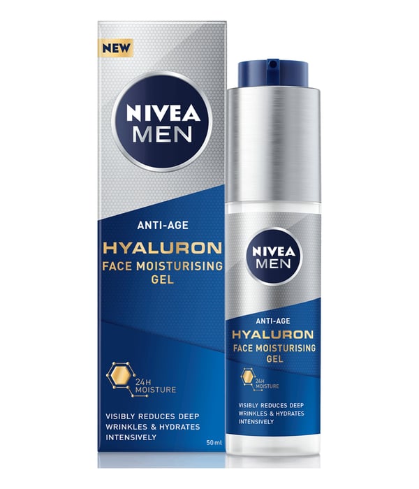 NIVEA HYALURON FACE MOISTURISING GEL ansiktsgel 50 ml Män
