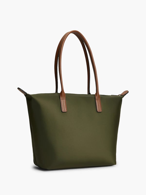 Miniatyrbillede 5 af 5: Tommy Hilfiger Popette Tote Bag Læder, Nylon Oliven Mulepose