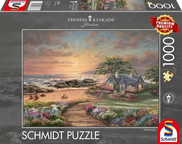 Pikkukuva 1 / 2: Schmidt Spiele Thomas Kinkade Studios: Seaside Cottage Kuviopalapeli 1000 kpl Maisema