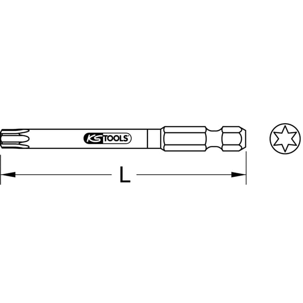 Miniatyrbillede 2 af 2: KS Tools 918.3571 skruetrækker bit