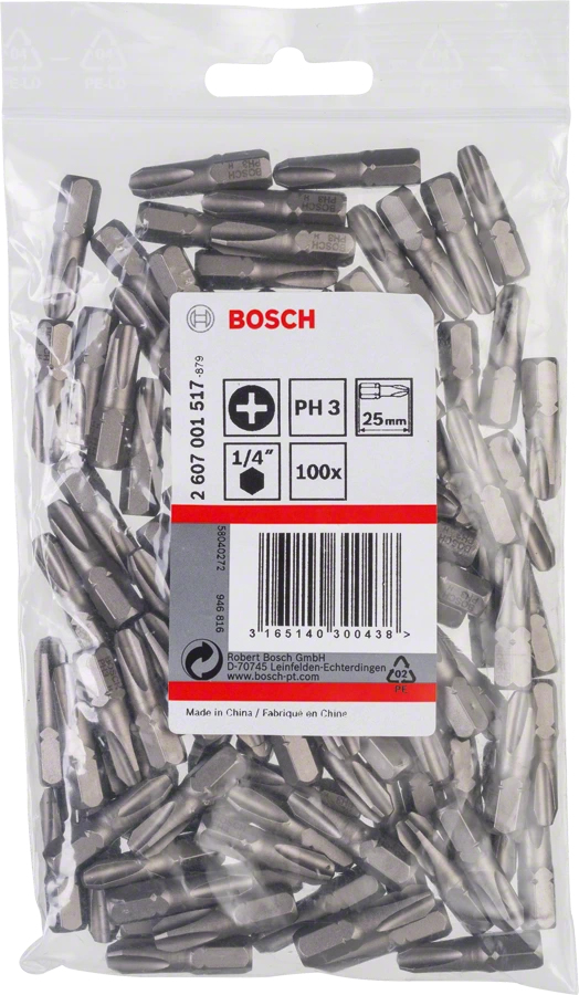 Bosch 2 607 001 517 skruetrækker bit 100 stk