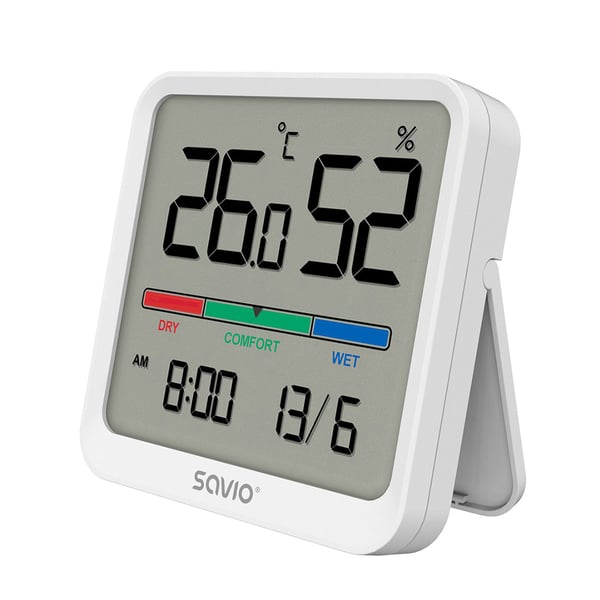 Miniatyrbillede 4 af 5: Savio CT-01/W temperatur- & fugtighedssensor Indendørs Temperatursensor Fritstående
