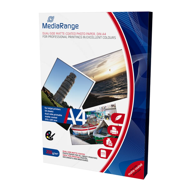 MediaRange MRINK102 fotopapir A4 Hvid Mat