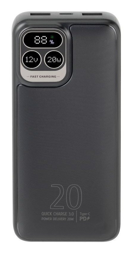 Miniatyrbillede 10 af 16: Rivacase VA2521 powerbank Lithium polymer (LiPo) 20000 mAh Grå