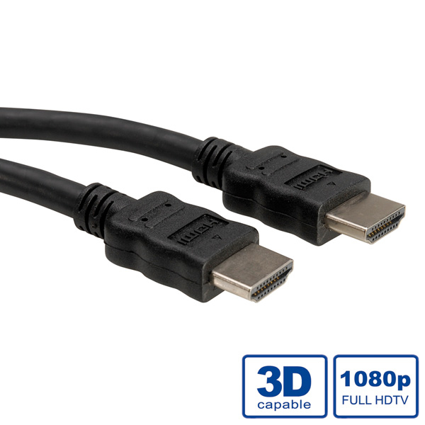 Miniatyrbillede 1 af 2: ROLINE HDMI High Speed Cable + Ethernet, M/M 7.5 m