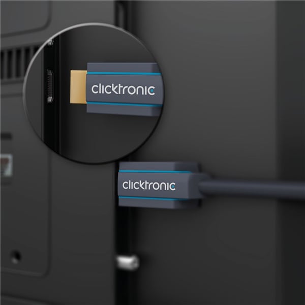 ClickTronic 40990 HDMI-kabel 2 m HDMI Typ A (standard) Svart