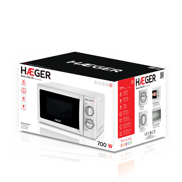 Haeger MW-70W.006A mikrovågsugn Svart Enbart mikrovågsugn Bänkdiskmaskin 20 l 700 W