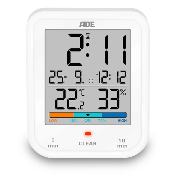 ADE CK2304 vækkeur Digital alarmur Hvid