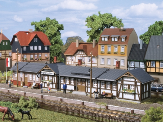 Miniatyrbillede 1 af 3: Auhagen 11418 skalamodell dele og tilbehør Jernbanestation
