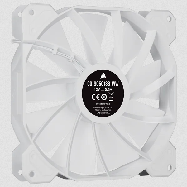 Miniatyrbillede 5 af 9: Corsair SP140 RGB ELITE Computerkabinet Ventilator 14 cm Hvid 1 stk