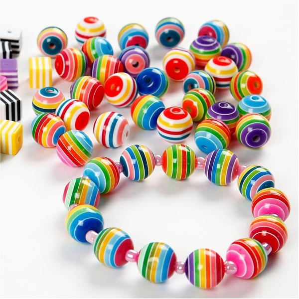 Miniatyrbillede 5 af 6: Creativ Company 69984 perle Rund perle Flerfarvet 530 stk