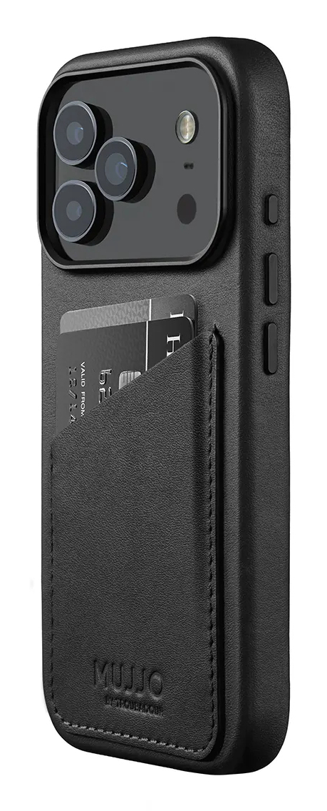 Mujjo MUJJO-CL-062-BK mobiltelefon etui 16 cm (6.3") Tegnebogsetui Sort