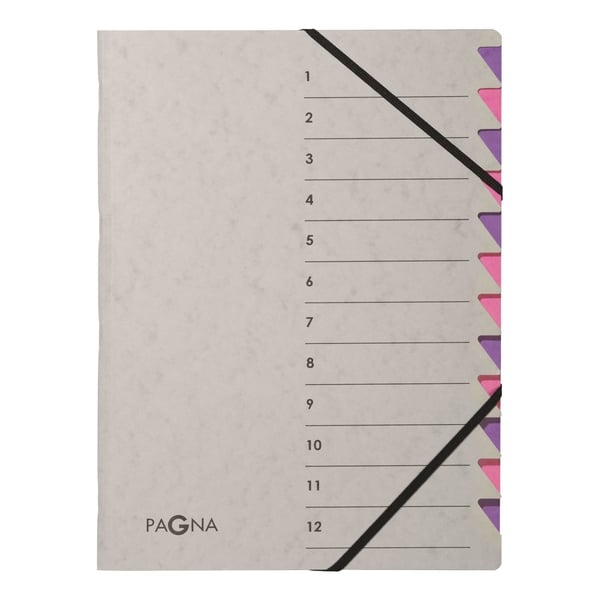Pagna 44312-10 dokumentmapp med indexflik Grå, Lila Kartong A4 Pagna 44312-10 dokumentmapp med indexflik Grå, Lila Kartong A4