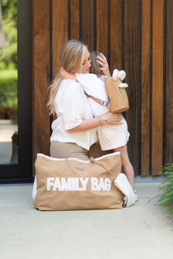 Childhome My First Bag Suede Look reppu Arkireppu Beige Nailon, Polyesteri, Polyuretaani