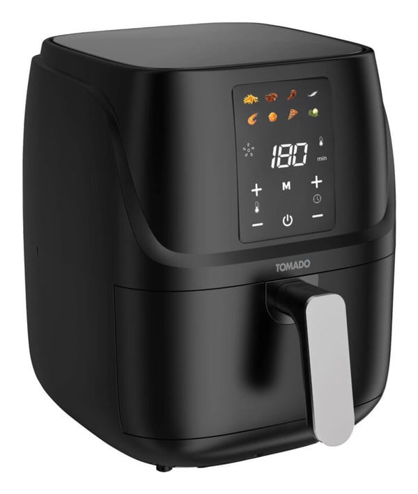 Tomado TAF3202B Enkelt 3 L Enkeltstående 1300 W Varmluftsteger Sort, Sølv