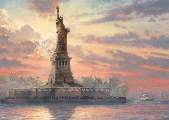 Schmidt Spiele Statue of Liberty in the twilight Palikkapalapeli 1000 kpl Kaupunki