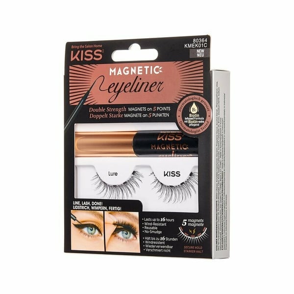 Miniatyrbillede 2 af 3: KiSS Magnetic Eyleliner Magnetiske vipper Sort
